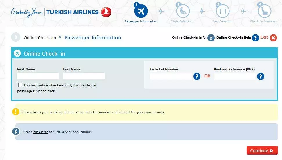 Как пройти онлайн регистрацию на самолет авиакомпании turkish airlines