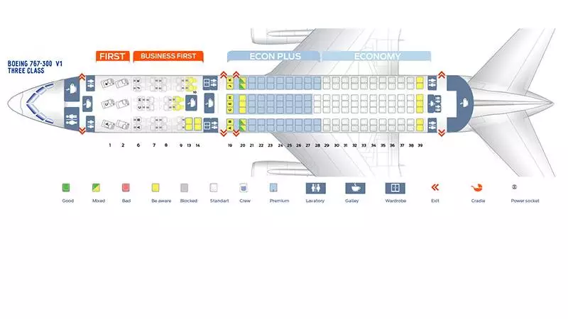 Все о салоне самолета boeing 767 300 pegas fly: схема расположения лучших мест